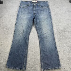 S Levis Jeans Mens 34x29 Blue 527 Slim Bootcut Western Cowboy Denim